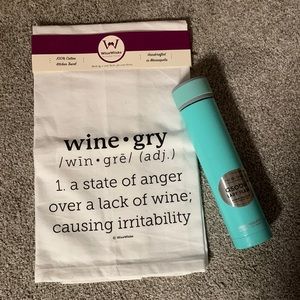 asobu wine flask and WineWinks kitchen towel